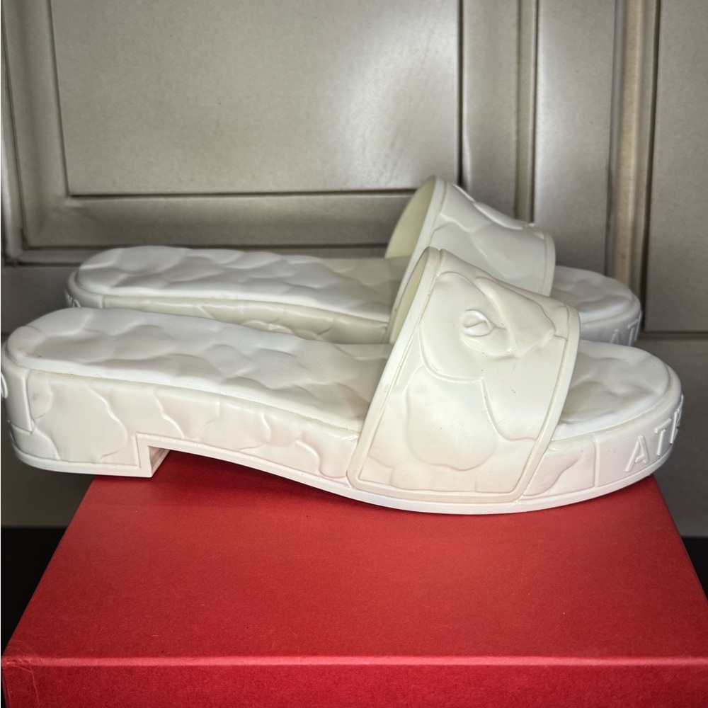 Valentino PVC  embossed slides